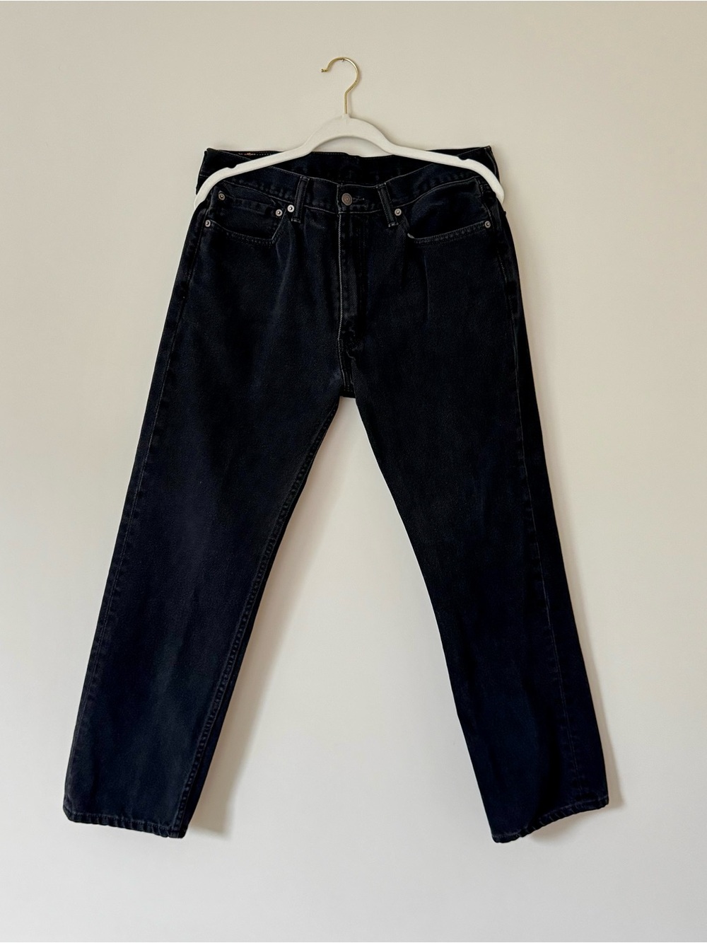 Levi's Vintage 505 Straight Leg Jeans, Faded Black Wash – 35x30